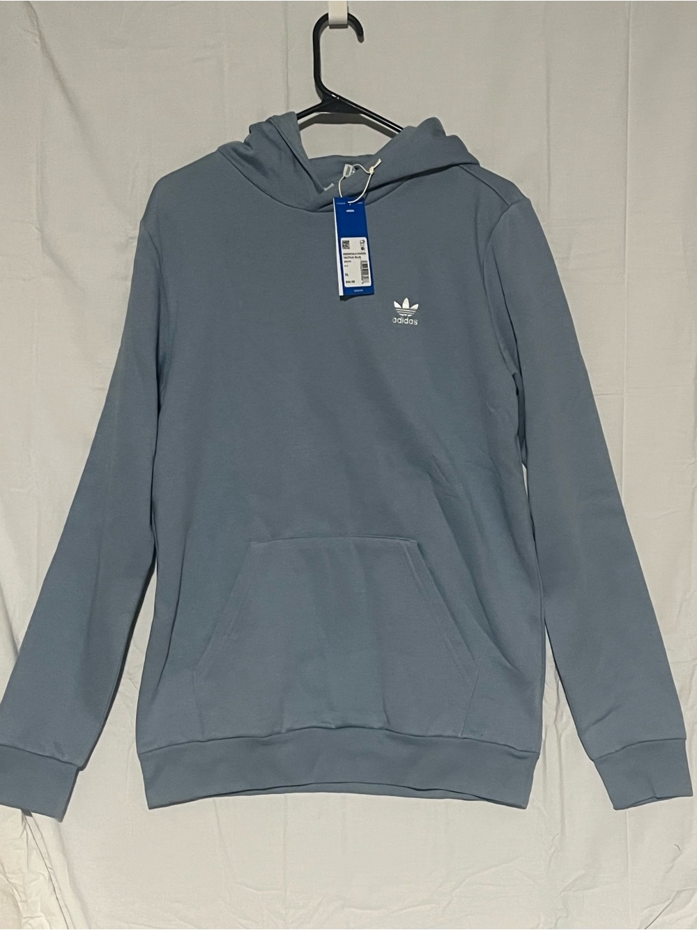 Adidas Essential Hoodie Tactile Blue Back To School Fall Style Kids XL
